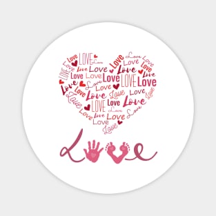 Love and Heart  for Valentine Day Magnet